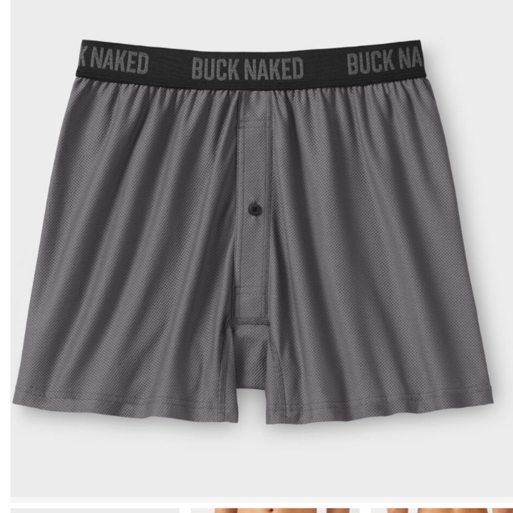 2 pairs Duluth Trading Co Buck Naked Boxers sz Lg, graphite